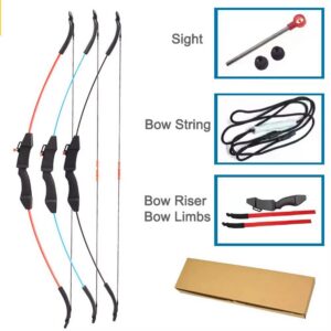 Recurve Bow and Sucker Arrow Set for Children Junior Archery Training Outdoor Parent-Child Shooting Game 15~18lbs 42"