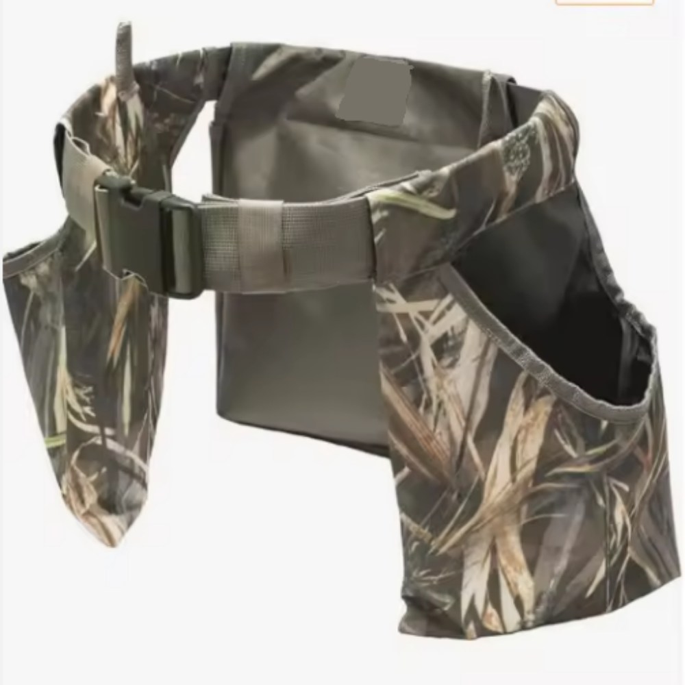 Dove Belt Shell Bag Adjustable Duck Hunting Belt with Multiple Pouches Breathable Feature Field Pigeon Feeding Bag Camo Outdoor Hunting Dove Waterproof Eco-friendly Polyester Hunting Belt Adjustable Camo for Ducks