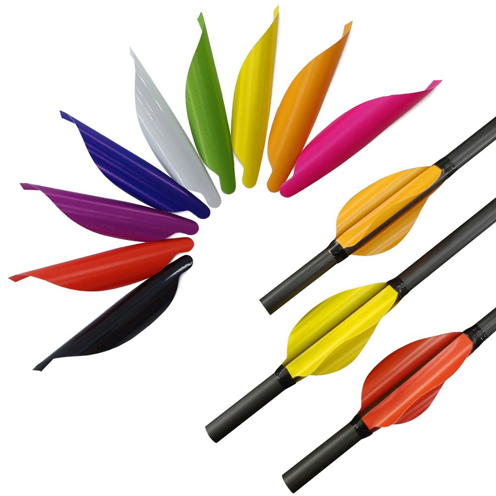 Archery Spiral Feather 1.69/1.8/1.89inch Spin Vanes With Tape Arrow Feathers Rotary Fletches Right/Left Wing DIY Arrow Accessories