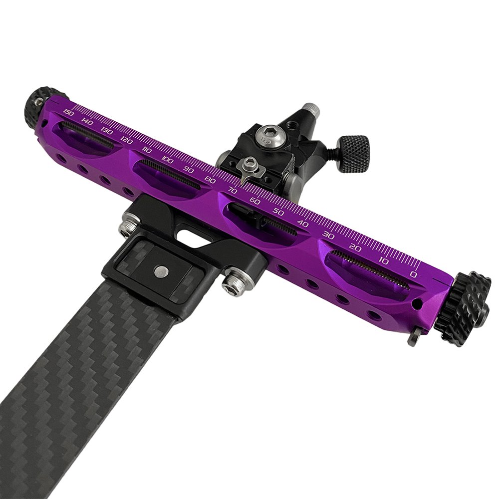Universal Adjustable Compound Bow Sight Carbon Fiber Frame for Both Hands with Micro Click Adjustment, Archery Target Shooting Accessories