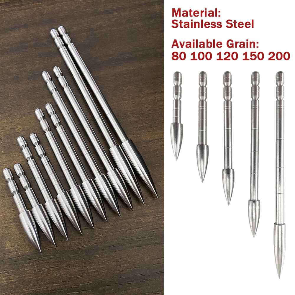 Archery Steel Target Arrow Point 80/100/120/150/200 Grain for ID4.2mm Arrow Shaft DIY Accessories Bow Hunting Shooting