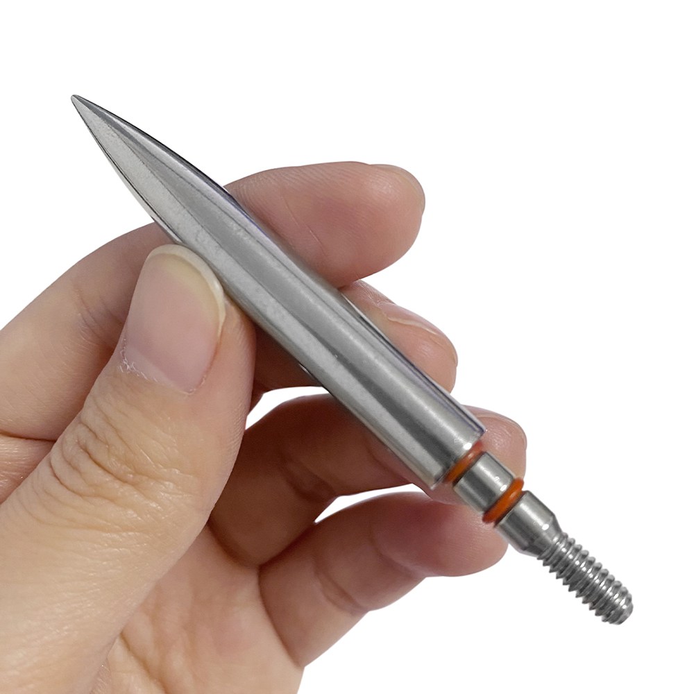 ID6.2mm stainless steel aerodynamic arrowheads, double-clamp target tips, anti-loose and rust-proof weighted boardheads