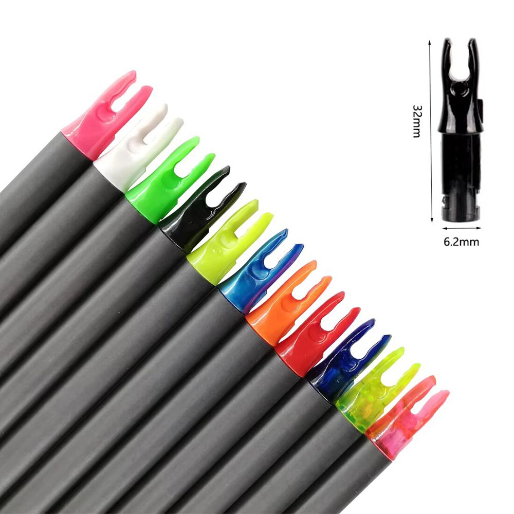 Arrow Nocks Insert Tips ID6.2mm Arrow Shaft Tails Plastic Archery Hunting Bow DIY Accessory